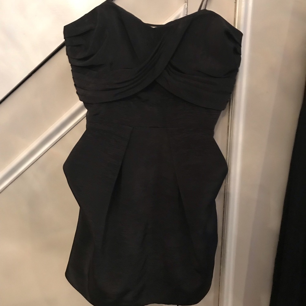 Super cute strapless black BCBG dress